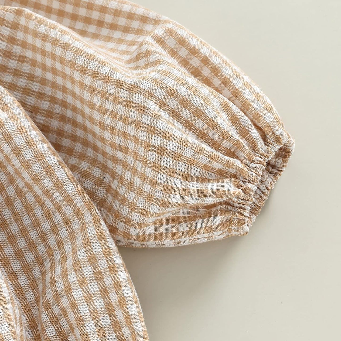 Douhoow Infant Baby Girl Plaid Romper Baby Sweatshirt Romper Ruffle Festival Clothes Fall Winter Outfits with Headband