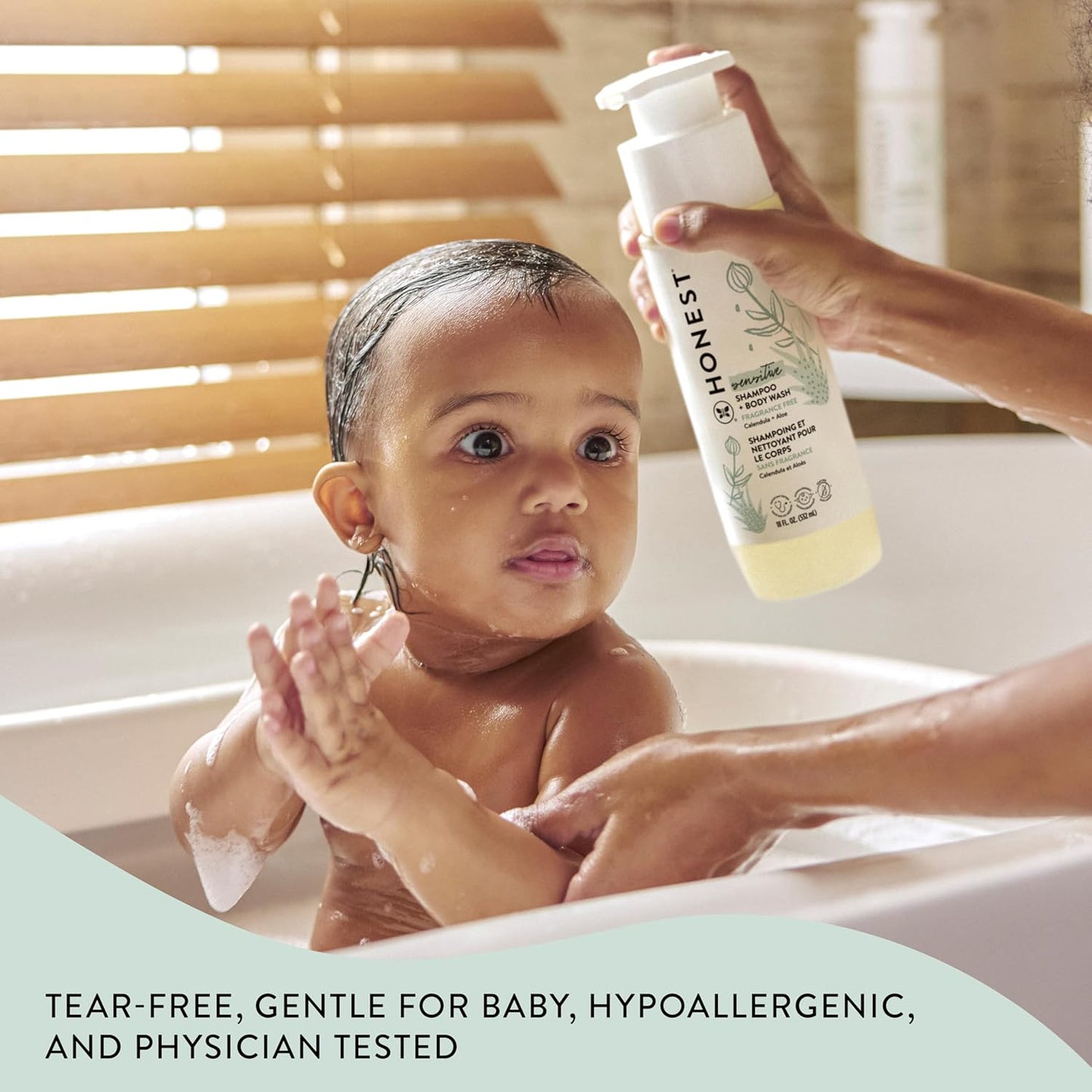 The Honest Company 2-in-1 Cleansing Shampoo + Body Wash for Sensitive Skin | Gentle for Baby |