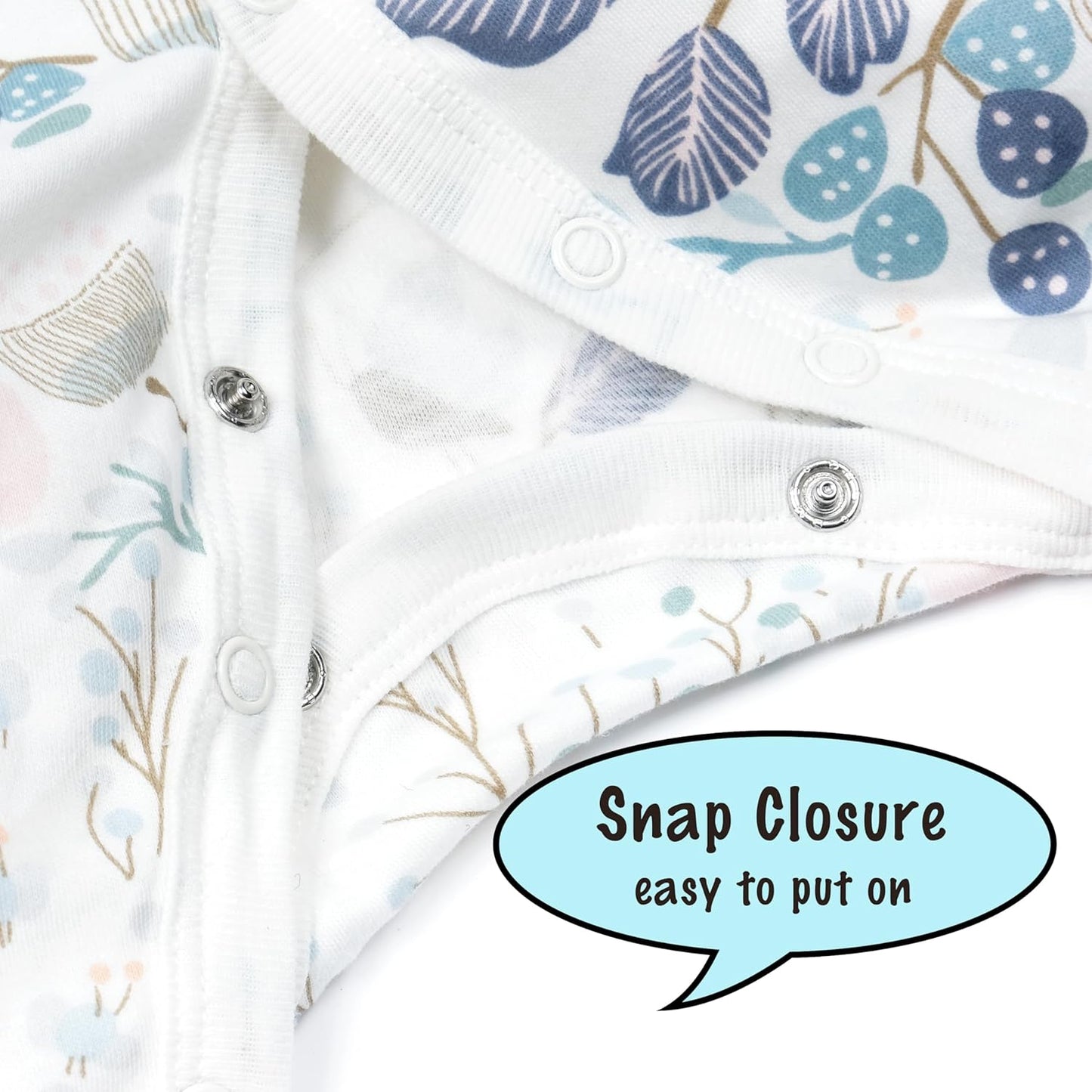 Baby Boys Girls Cotton Footies Multi Pack Long Sleeve Baby Footed One-Piece Jumpsuit Multi Pack