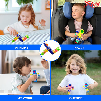 12 Pack Pop Fidget Spinners Party Favors Supplies Prizes for Kids Adults,Sensory Fidget Toys Deformable DIY Chain for Its Stress Relief Easter Basket fillers Goodie Bag Stuffers Birthday Gifts