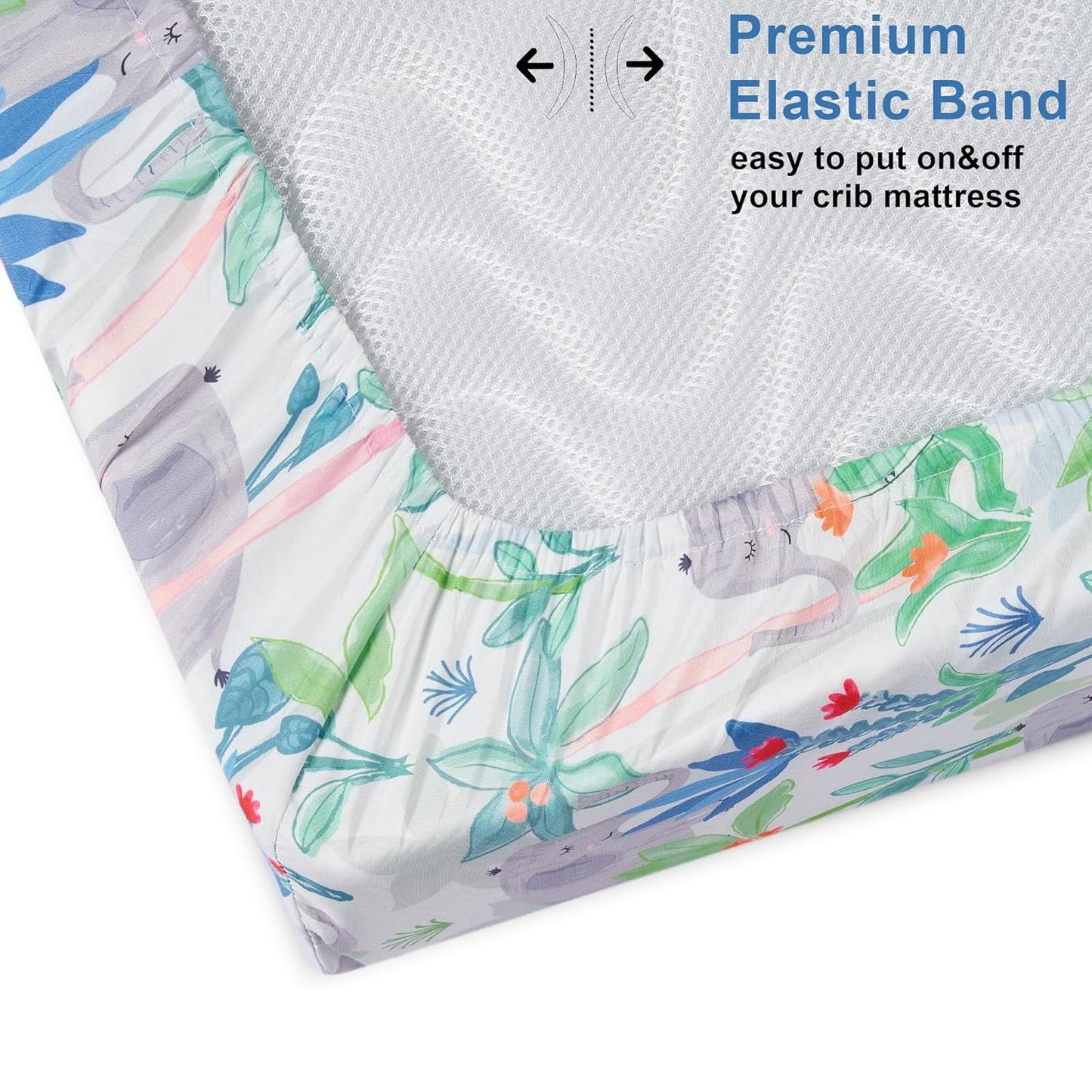 TILLYOU Baby Crib Sheets for Boys Girls, Super Soft Toddler Bed Sheets, 2 Pack Sheets for Standard