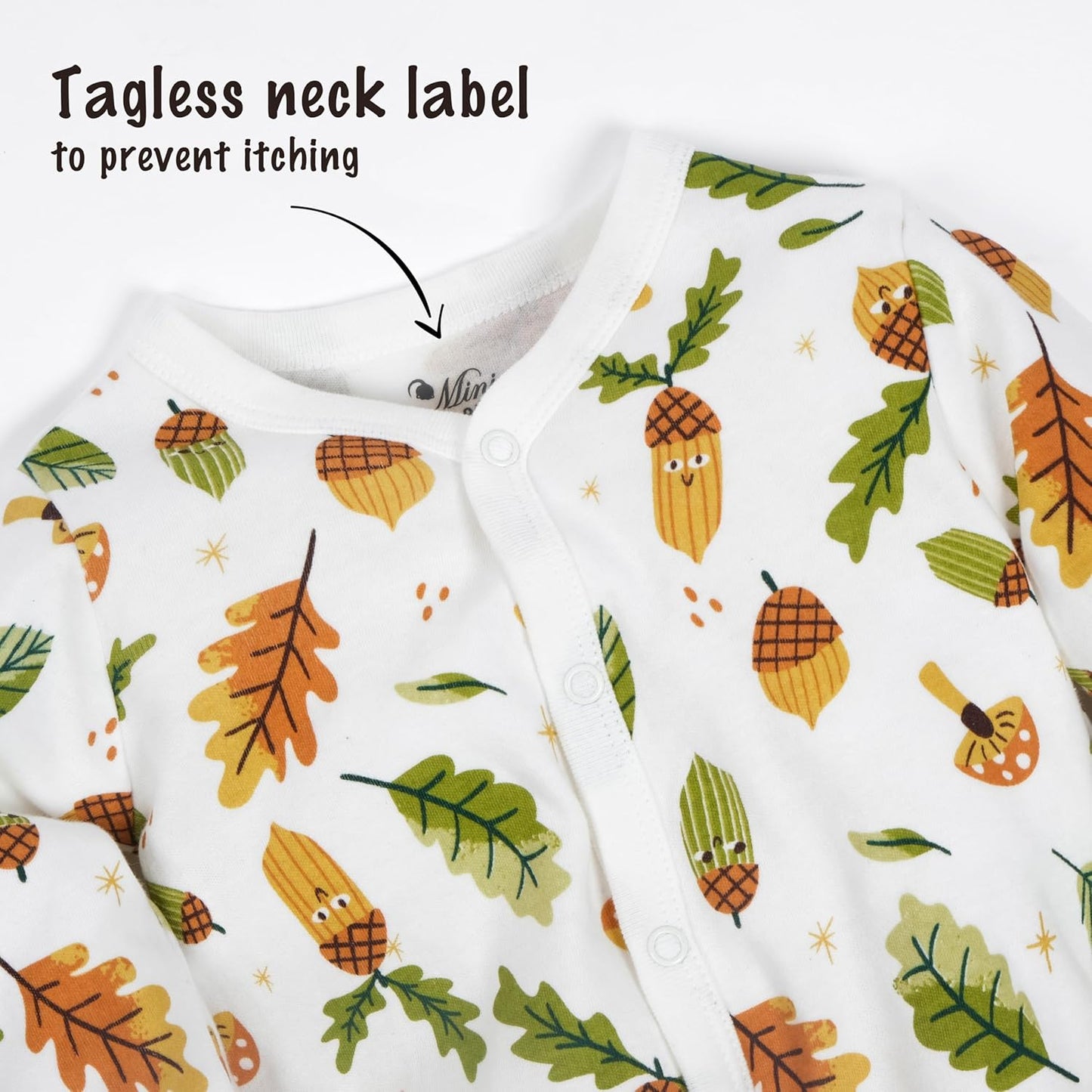 Baby Boys Girls Cotton Footies Multi Pack Long Sleeve Baby Footed One-Piece Jumpsuit Multi Pack