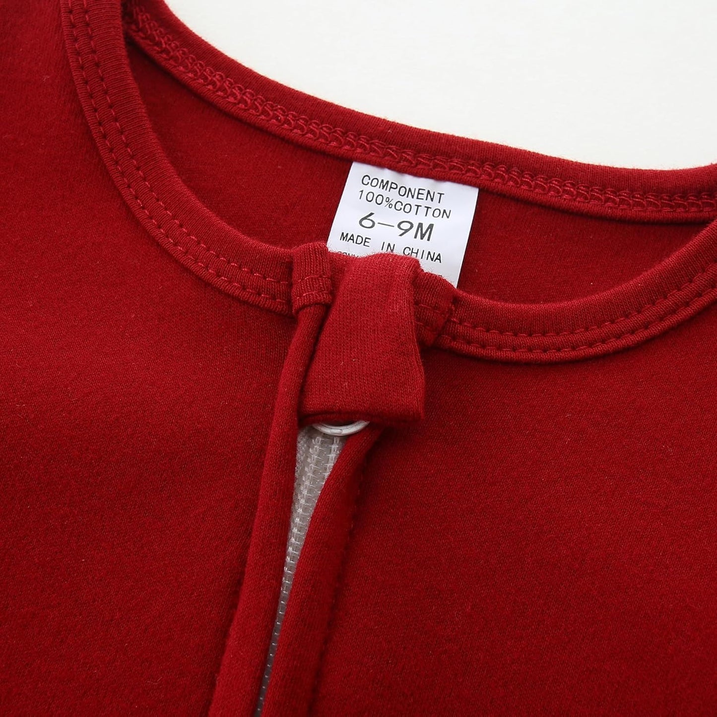 Baby Romper 100% Organic Cotton Pajamas One Piece Long Sleeve Zipper Footie Onesie for 0~12M Baby