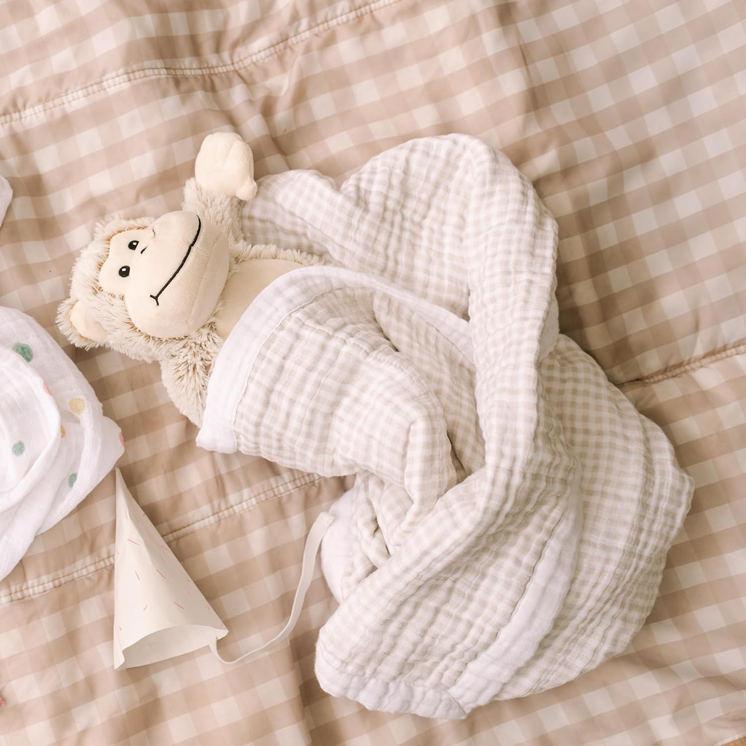 Little Unicorn Newborn Receiving Quilt | Ultra- Soft, Multi-Layered Muslin Fabric | Gift for