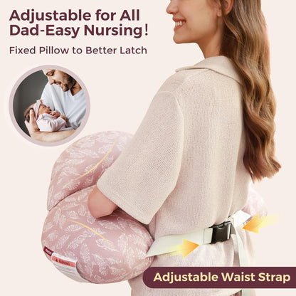 Momcozy Original Nursing Pillow for Breastfeeding-Pioneering Safety Fence- Wider Feeding Pillows
