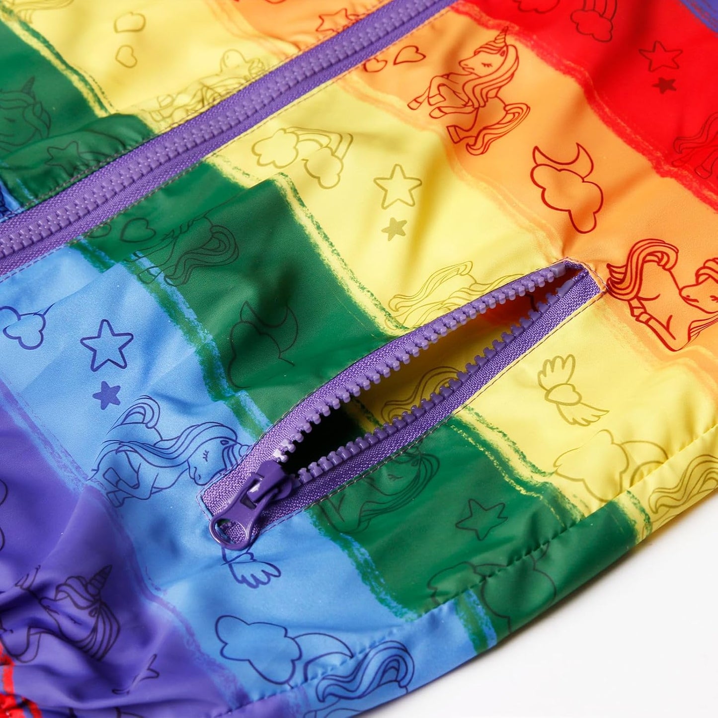 WELAKEN Lightweight Jacket for Girls Kids & Toddler II Girls' Print Water-Resistant Jacket