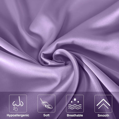 Mulberry Silk Pillowcase for Hair and Skin,Cooling Silk Pillow Case with Hidden Zipper,Allergen Proof Dual Sides Soft Breathable Smooth Silk Pillow Cover for Women (Violet, Toddler)