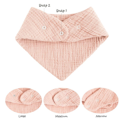 Konssy Muslin Baby Bibs 10 Pack Baby Bandana Drool Bibs 100% Cotton for Unisex Boys and Girls, Soft Absorbent Set for Teething and Drooling