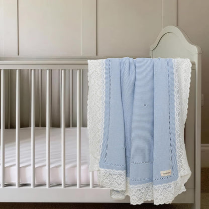 100% Organic Cotton Baby Blanket Knitted Softer Receiving Swaddle Warm Cozy Cuddle Crib Blanket for