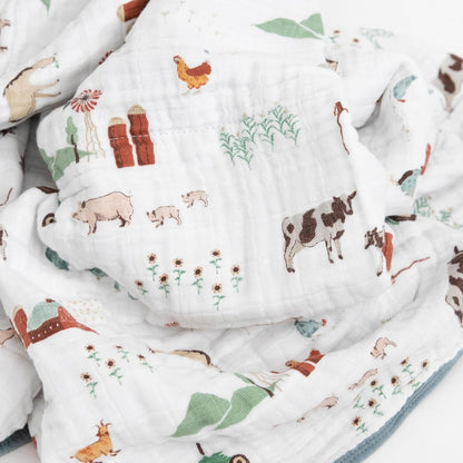 Little Unicorn Original Premium Cotton Quilt | Multi-Layered & Extra-Soft Muslin Fabric |for Babies