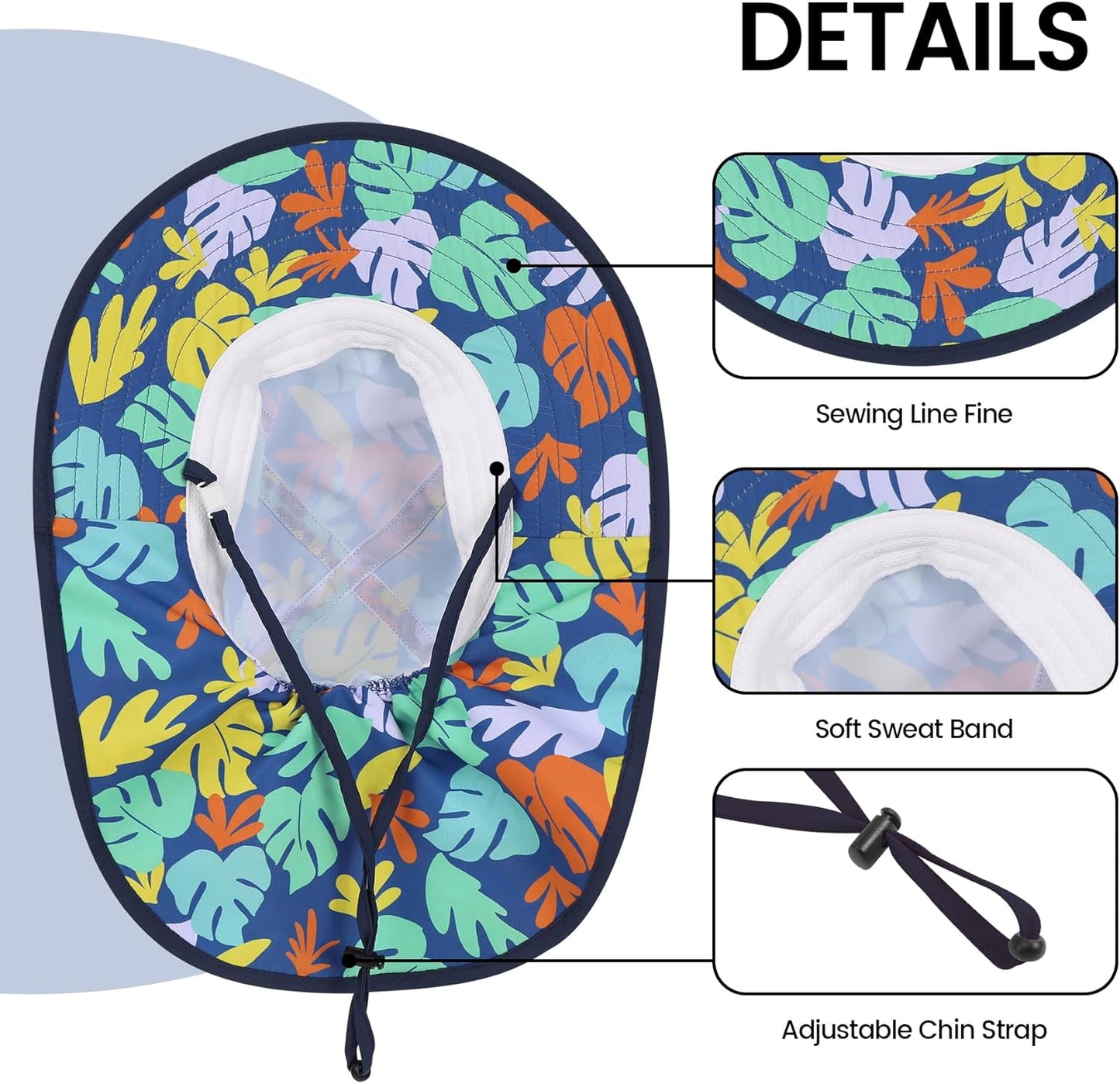 Baby Sun Hat with Neck Flap for Sun Protection Toddler Beach Hat UPF 50+ Outdoors 0-6 Years Boys Girls