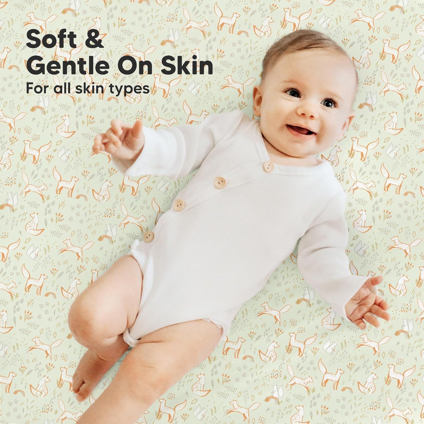 2-Pack Mini Crib Sheets Fitted - 38x26 Pack N Play Sheets for Pack and Play Mattress, Organic