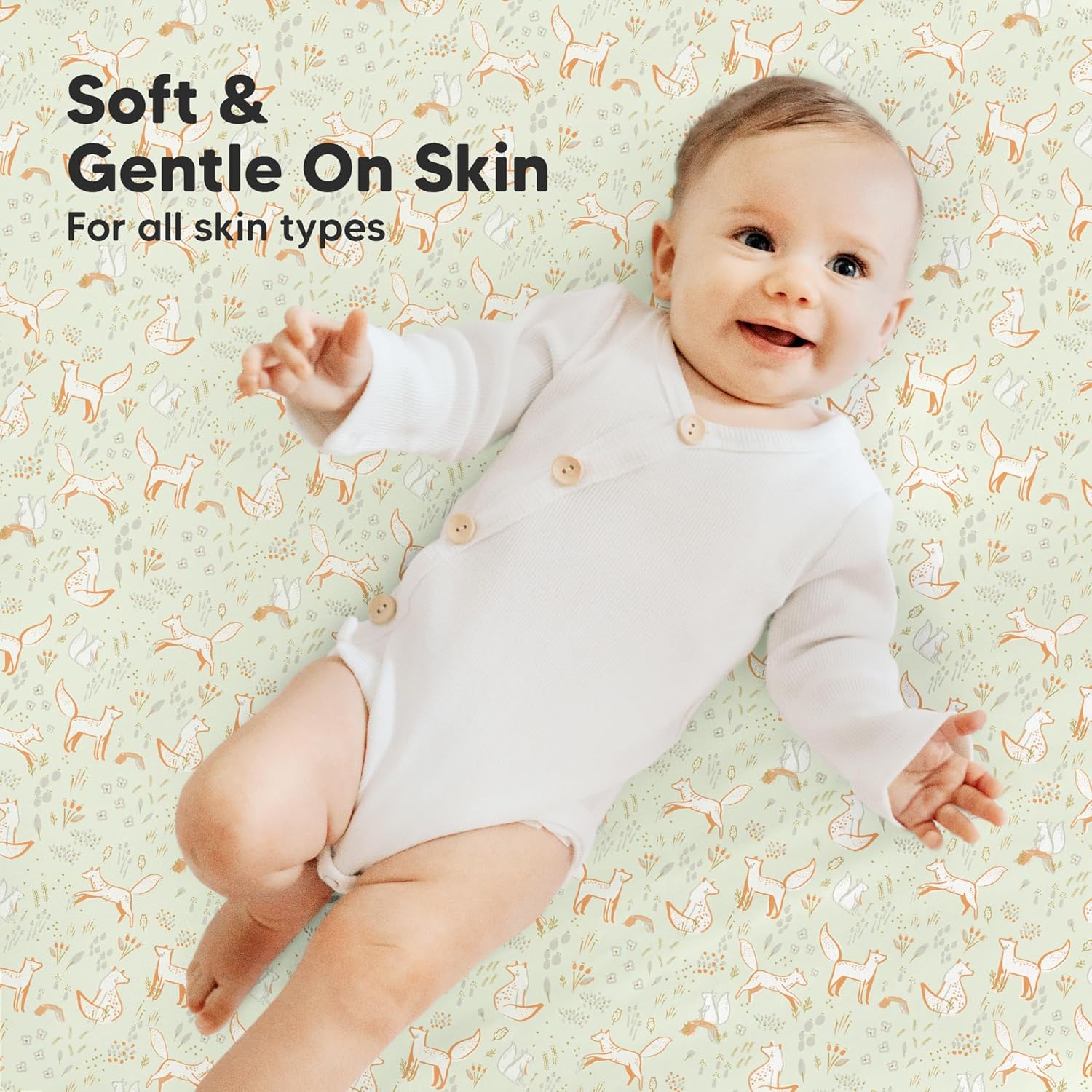 2-Pack Mini Crib Sheets Fitted - 38x26 Pack N Play Sheets for Pack and Play Mattress, Organic
