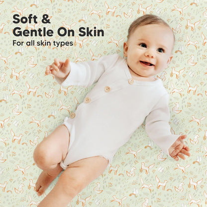 2-Pack Mini Crib Sheets Fitted - 38x26 Pack N Play Sheets for Pack and Play Mattress, Organic