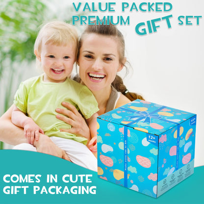 HELLOWOOD Wooden Activity Cube, 8-in-1 Montessori Baby Toys for 1+ Year Old Boys & Girls