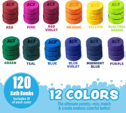 Tub Works® Bath Color Pops™ Moisturizing Kids Bath Bombs, 120 Count | Bath Bomb Refills for Bath