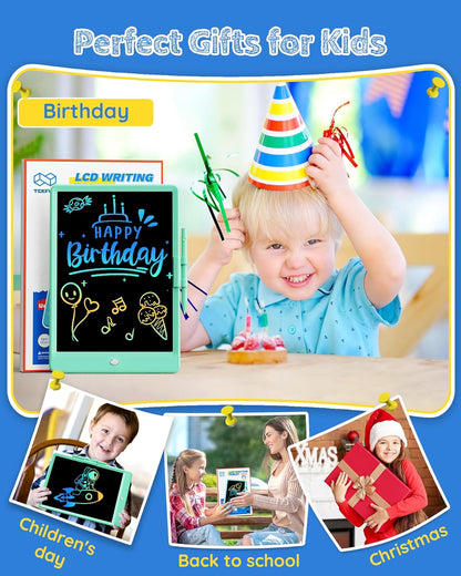 TEKFUN Kids Toys 10Inch LCD Writing Tablet, Mess Free Coloring Doodle Board, Drawing Pad for Kids Games Educational Toys for Ages 3-10 Girls Boys (Green)