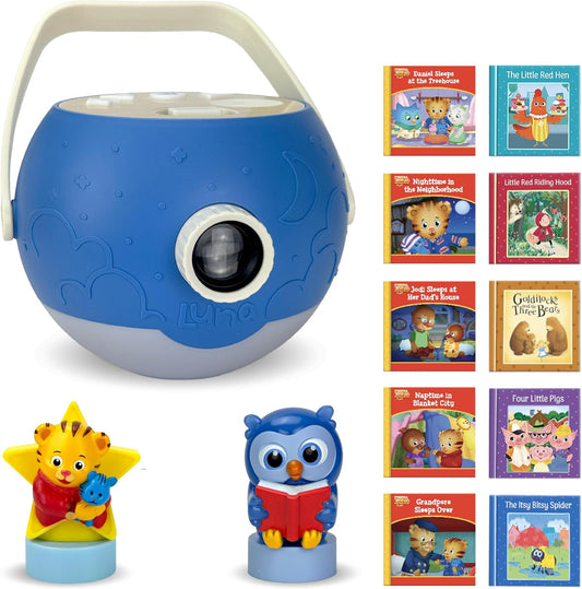 Kids Book Projector – 5 Daniel Tiger & 5 Classic Read-Aloud Stories, 10 Songs & Night Light &