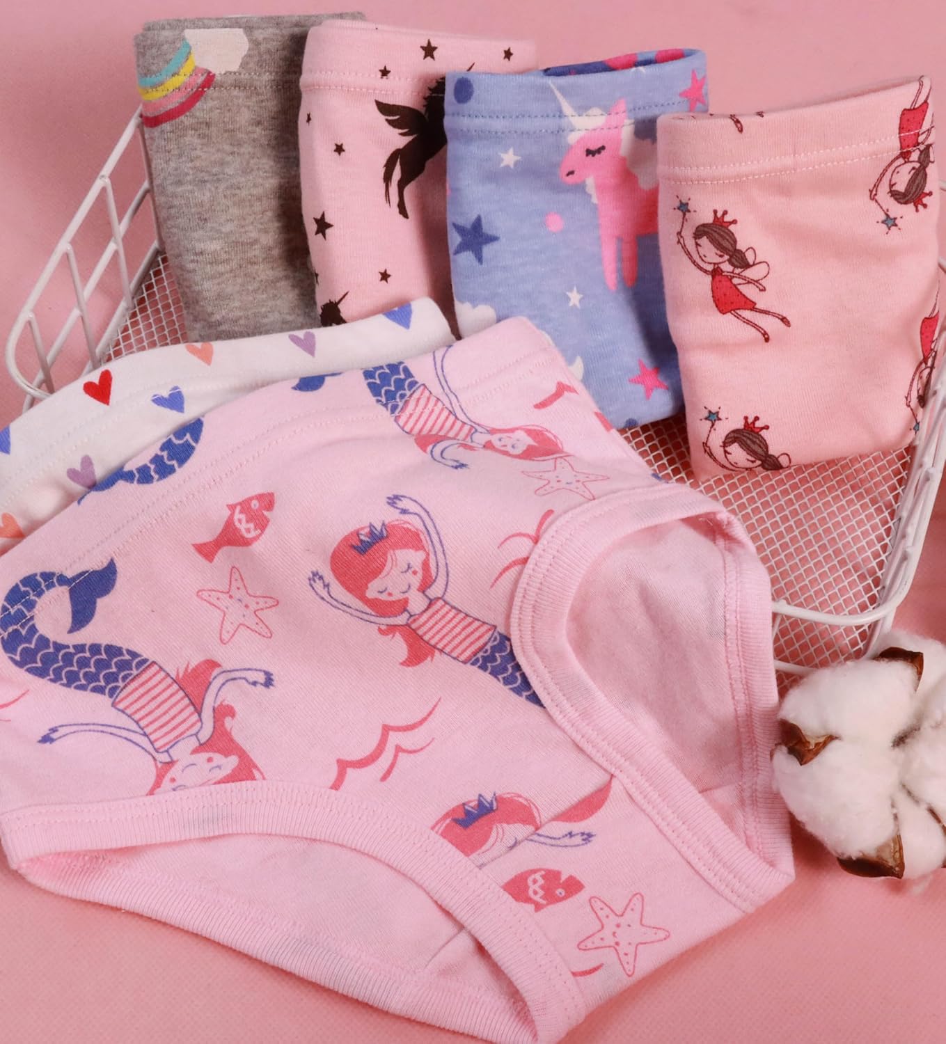 Boboking Girls Soft Underwear Toddler Kids Briefs Cotton Panties 12-pack