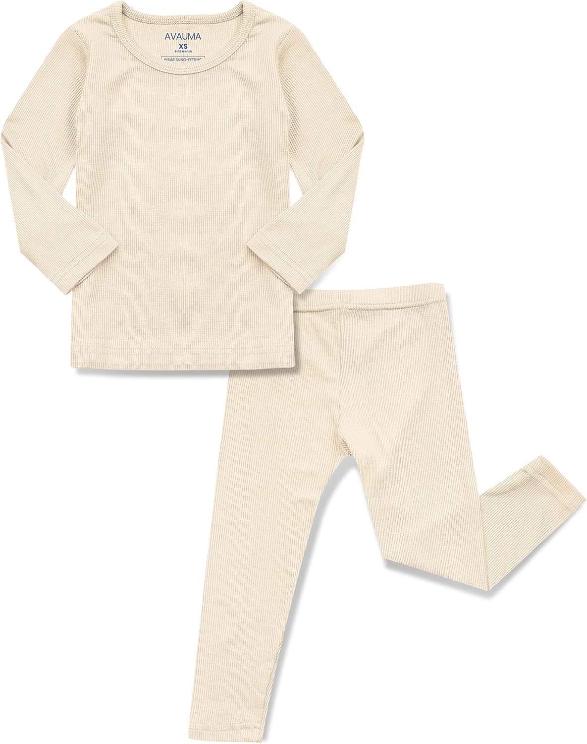AVAUMA Baby Boys Girls Pajama Set Kids Toddler Snug fit Ribbed Sleepwear pjs for Daily Life Style