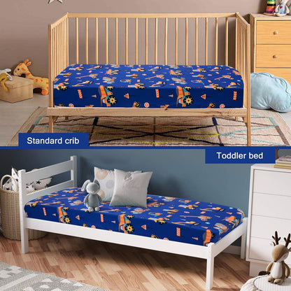 UOMNY Crib Sheet 52x28 Baby Sheet for Boys Breathable Fitted Crib Sheet for Standard Crib and