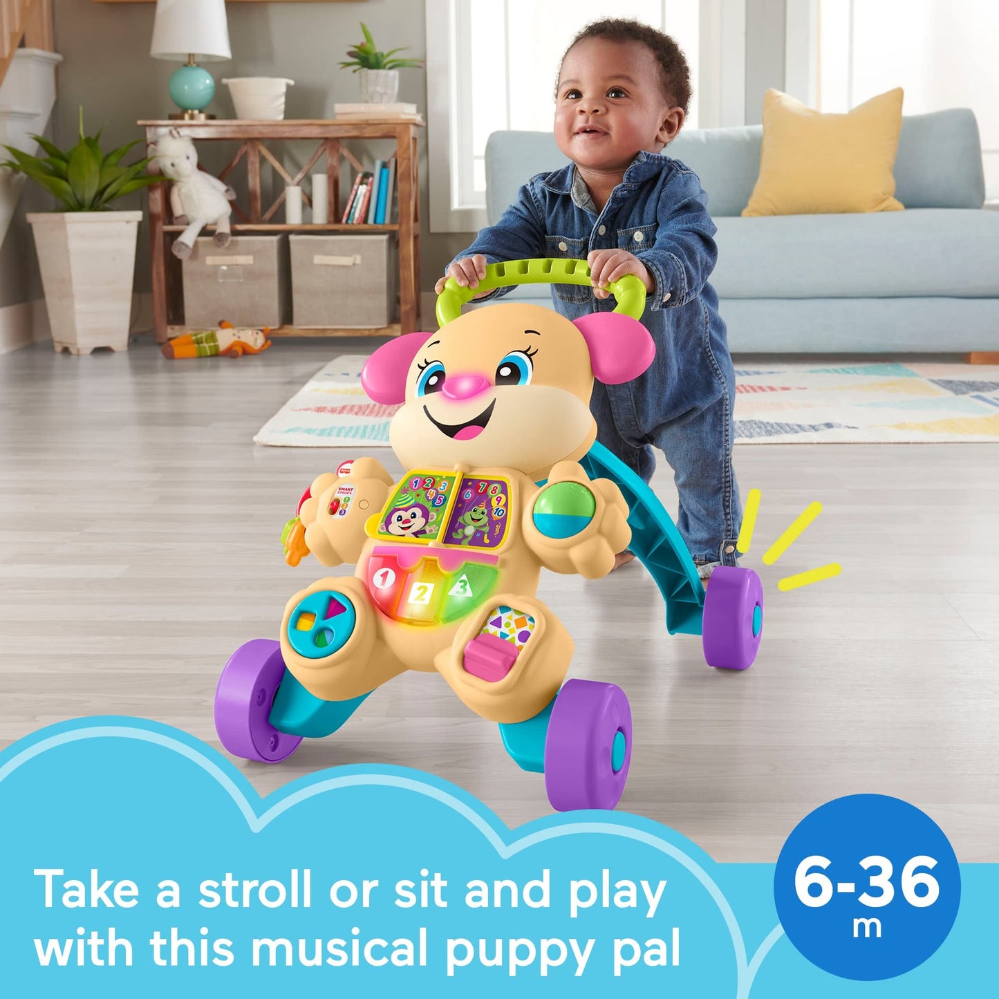 Fisher-Price Laugh & Learn Smart Stages Learn With Sis Walker, Pink