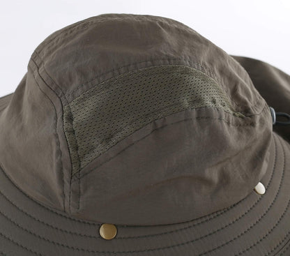 Home Prefer UPF 50+ Boys Sun Hat with Neck Flap Wide Brim Summer Beach Bucket Hat for Boys Girls Toddler Kids Safari Hat