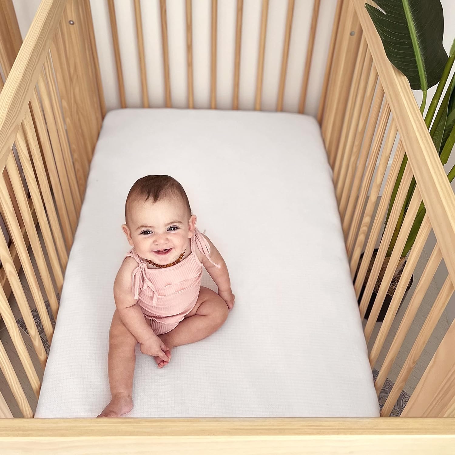 Newton Baby Organic Fitted Mini Crib Sheet (2-Pack) - Ultra-Breathable and Soft, 100% Organic