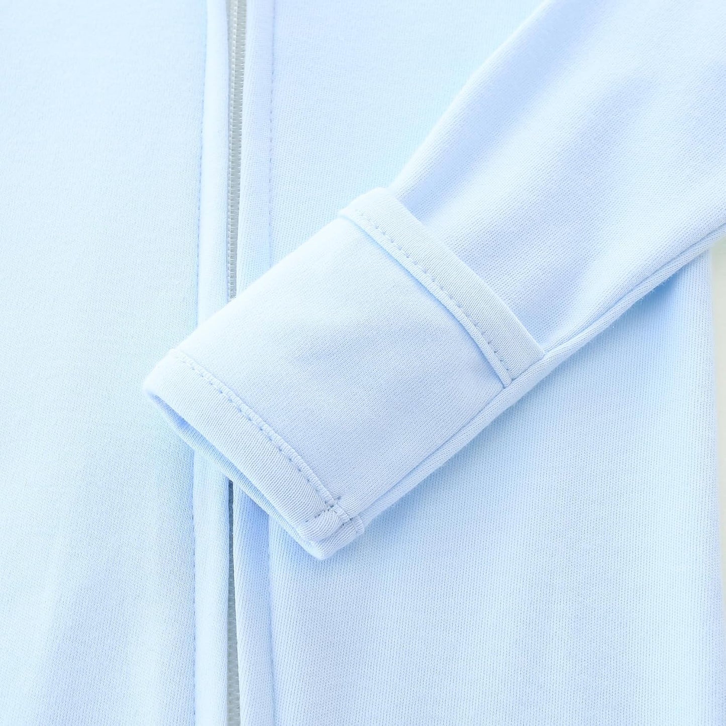 Baby Romper 100% Organic Cotton Pajamas One Piece Long Sleeve Zipper Footie Onesie for 0~12M Baby