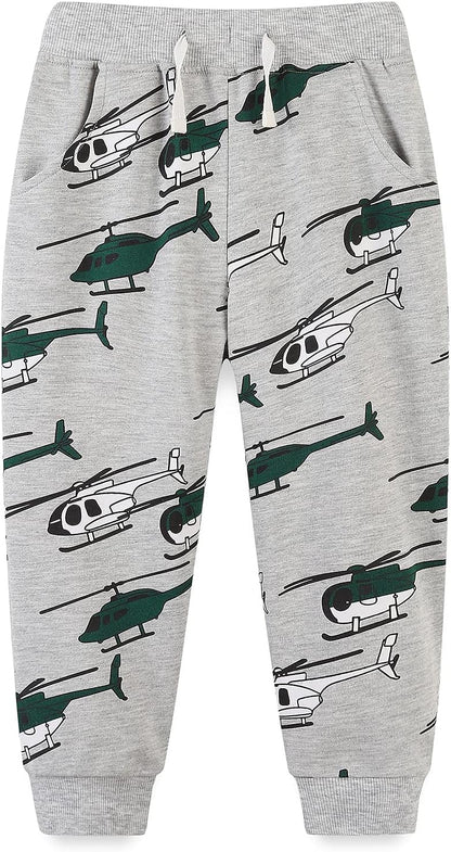 Bumeex Baby and Toddler Boys' 2-Pack Pull on French Terry Pants 1-7Y