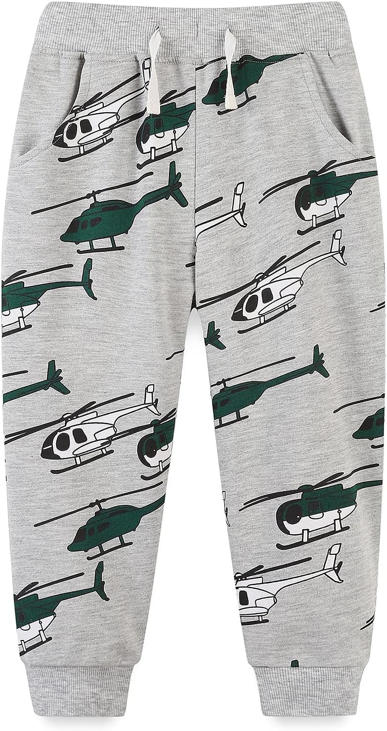 Bumeex Baby and Toddler Boys' 2-Pack Pull on French Terry Pants 1-7Y