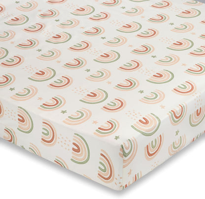 Crane Baby 100% Cotton Breathable Fitted Baby and Toddler Sheet for Standard Mattress (28 X 52)
