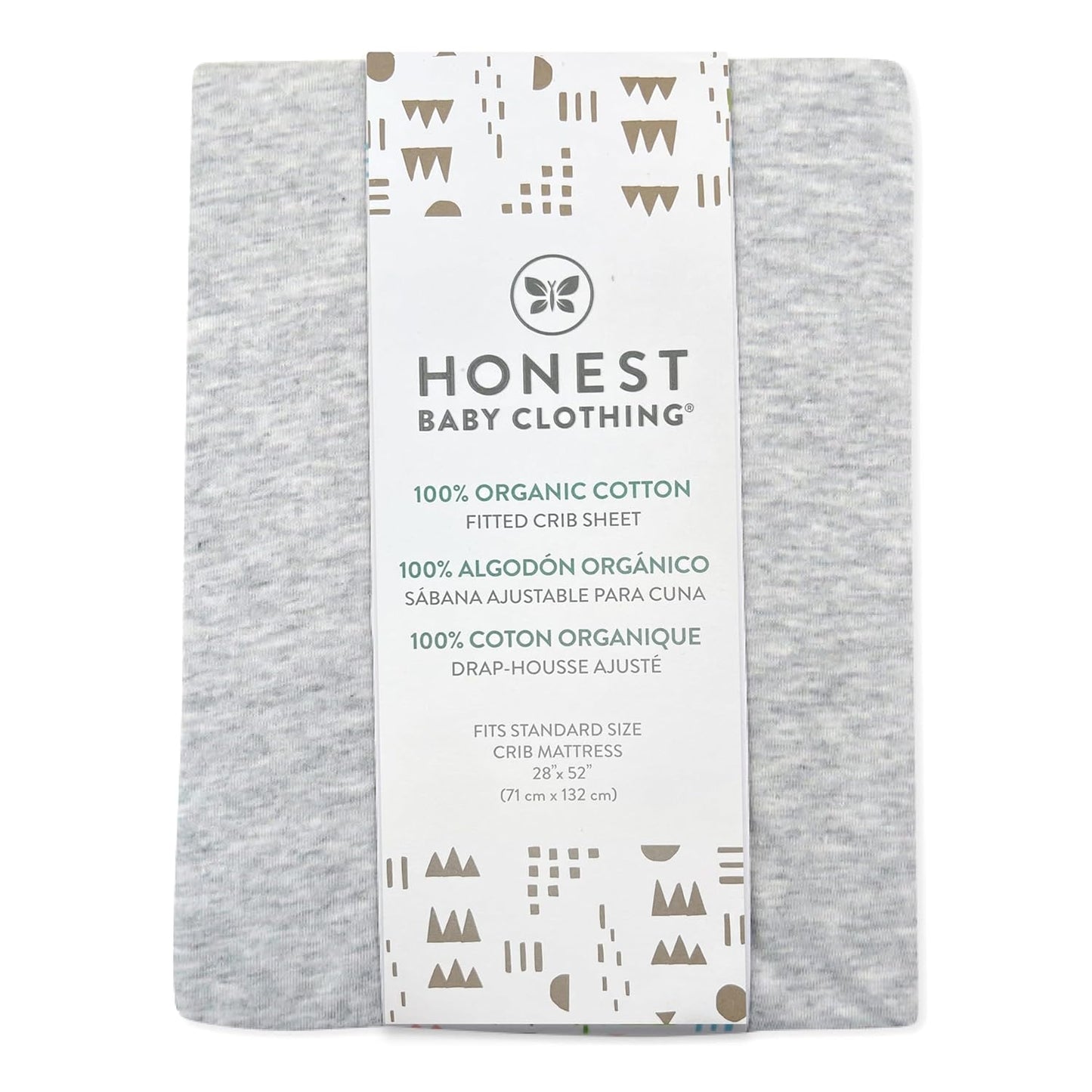 HonestBaby Unisex-Baby Fitted Crib Sheets Set Standard Mattress, 100% Organic Cotton Baby Boys