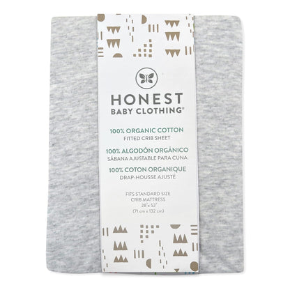 HonestBaby Unisex-Baby Fitted Crib Sheets Set Standard Mattress, 100% Organic Cotton Baby Boys