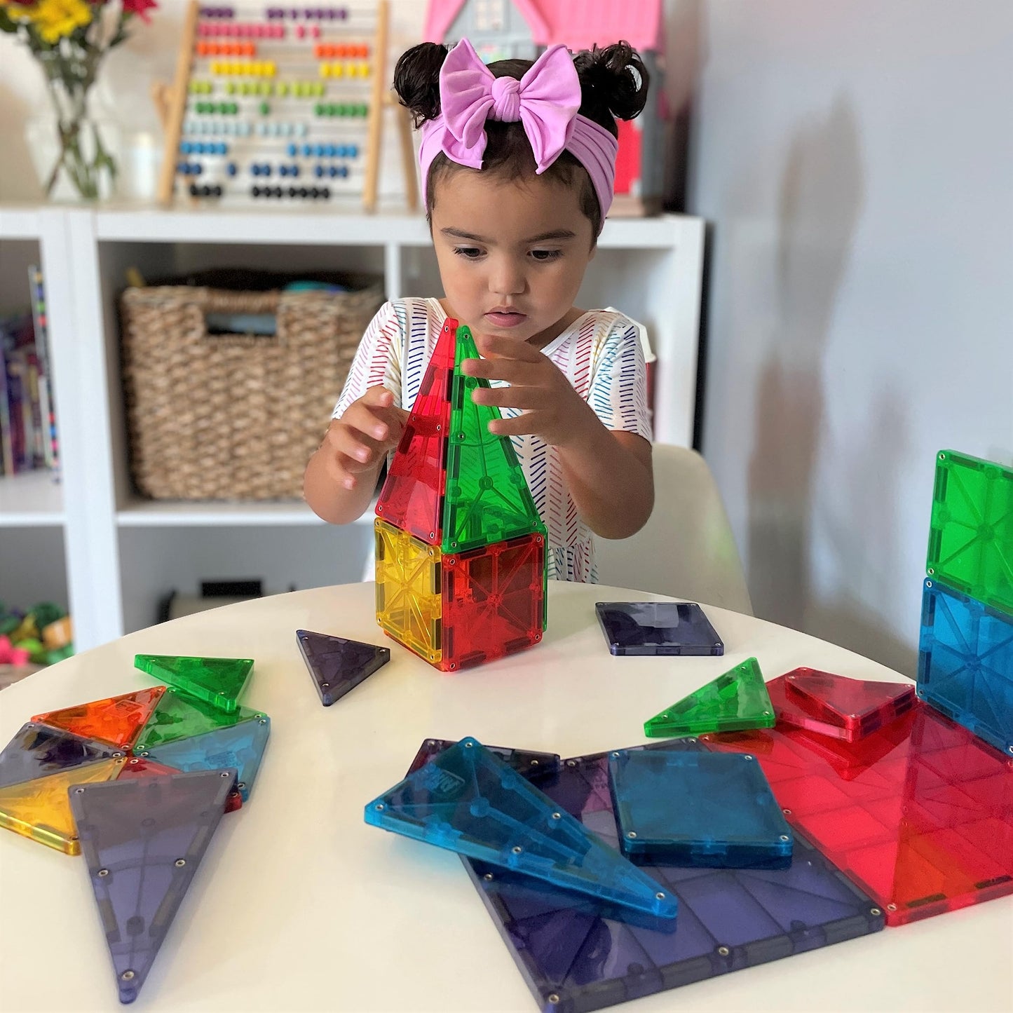 MAGNA-TILES Classic 32-Piece Magnetic Construction Set, The Original Magnetic Building Brand