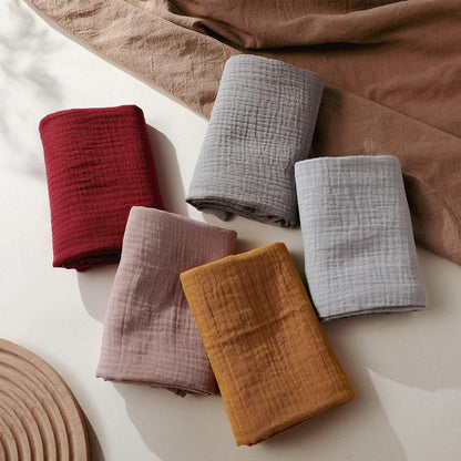 Muslin Receiving Blankets, Neutral Blanket Swaddling for Newborn Boys and Girls, 5 Pack Breathable