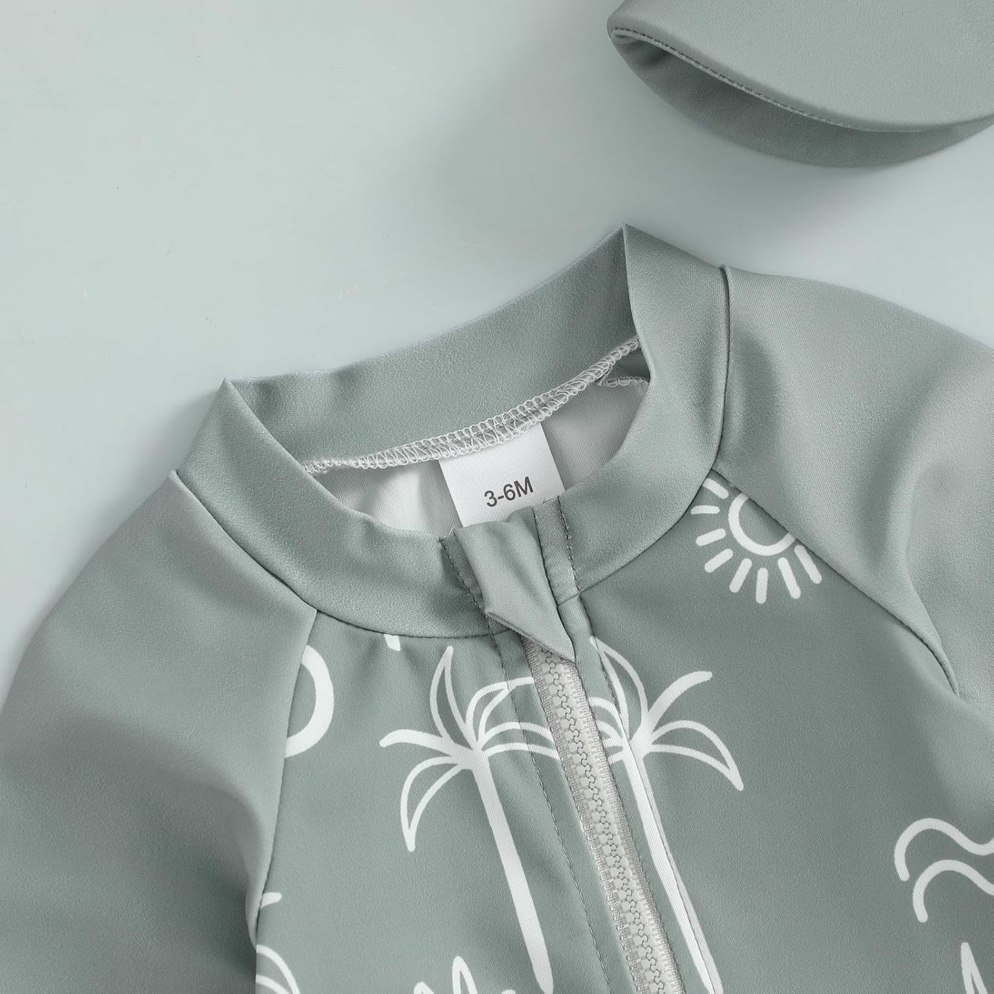 Hnyenmcko Baby/Toddler Boy Rash Guard Swimsuit Long Sleeve One Piece Zipper Swimwear Sunsuit Infant Bathing Suit Beachwear