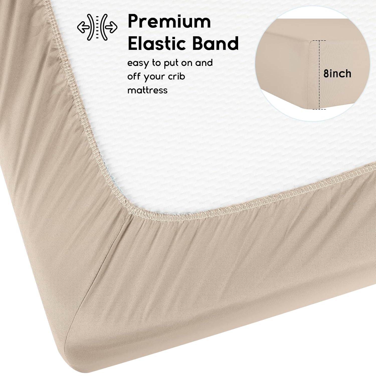 Yoofoss Baby Crib Sheets for Boys Girls, Fitted Crib Sheet 2 Pack for Standard Crib and Toddler