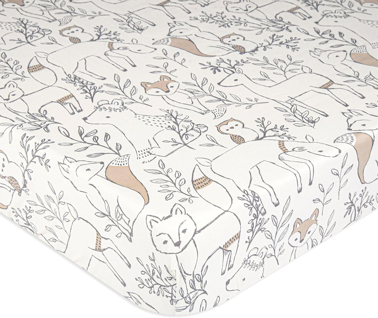 Crane Baby 100% Cotton Sateen Fitted Baby Sheets, Breathable, Fits 28X52 Standard Mattress, Gender