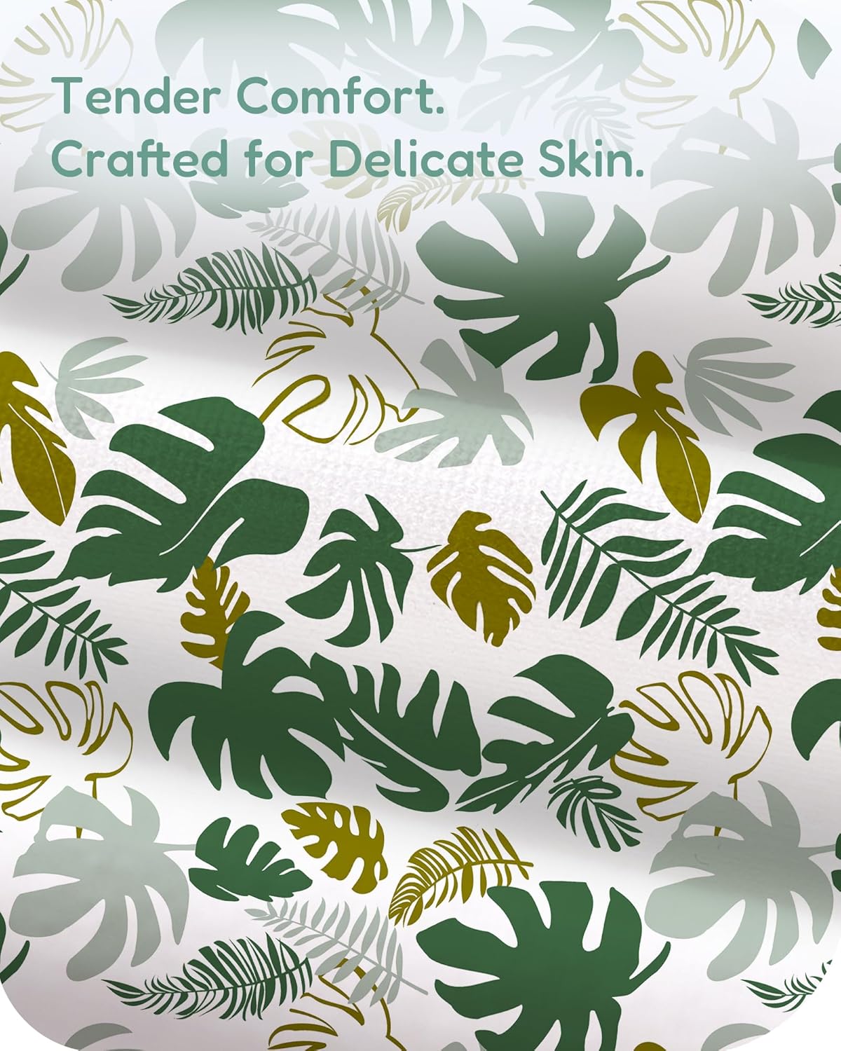 Pack and Play Sheets Fitted, Ultra Soft Mini Crib Sheets Boy Girl, Monstera&Green, Hypoallergenic