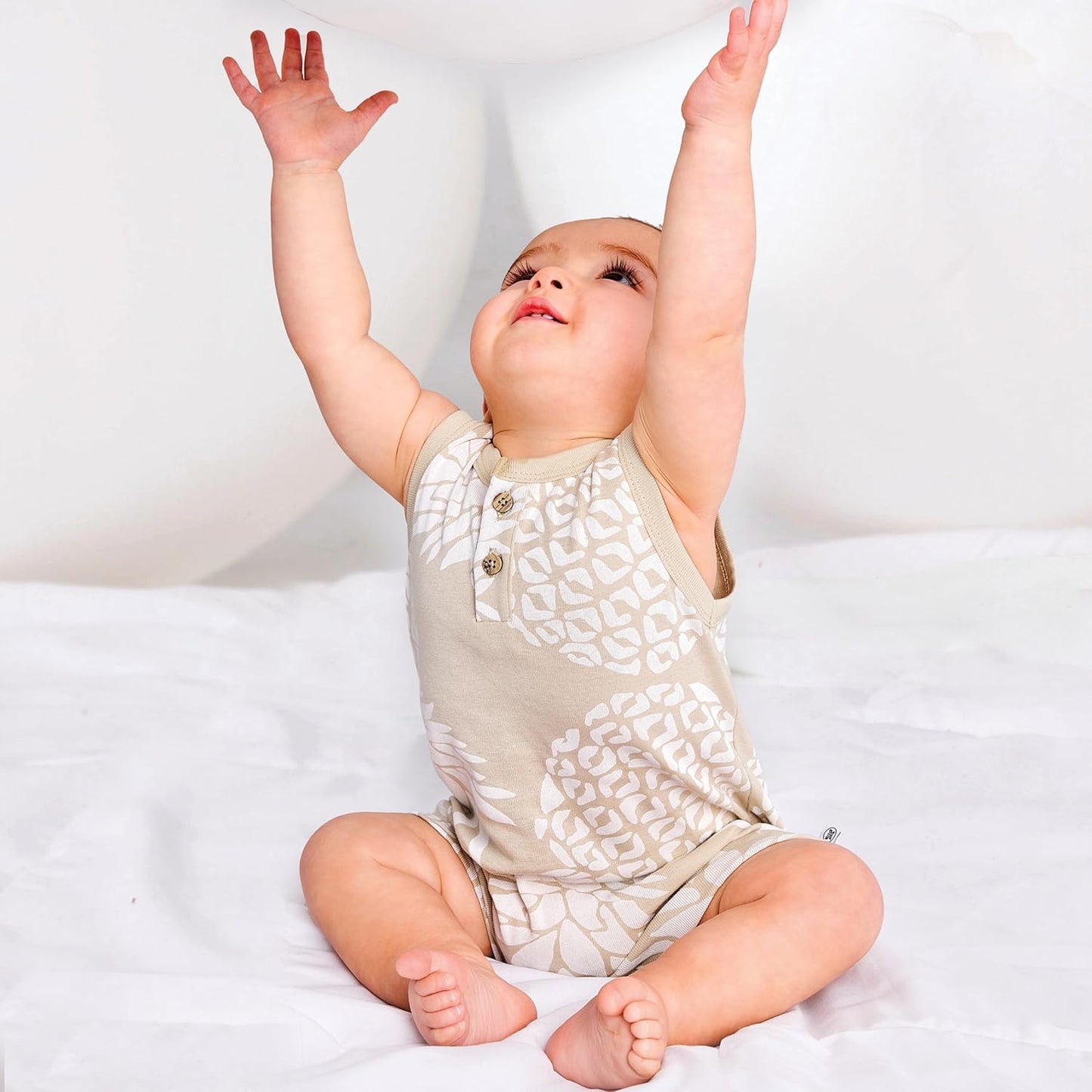 HonestBaby Short Sleeve and Tank Romper 100% Organic Cotton for Infant Baby and Toddler Boys