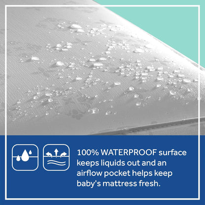 Sealy Baby Airy Night Diamond Breathable Crib Mattress, Made in USA, GREENGUARD GOLD Certified, Supportive & Sustainable Mesh Surface, 2 Stage, Toddler Bed Fit, Safety & Quality Tested, 52x28"