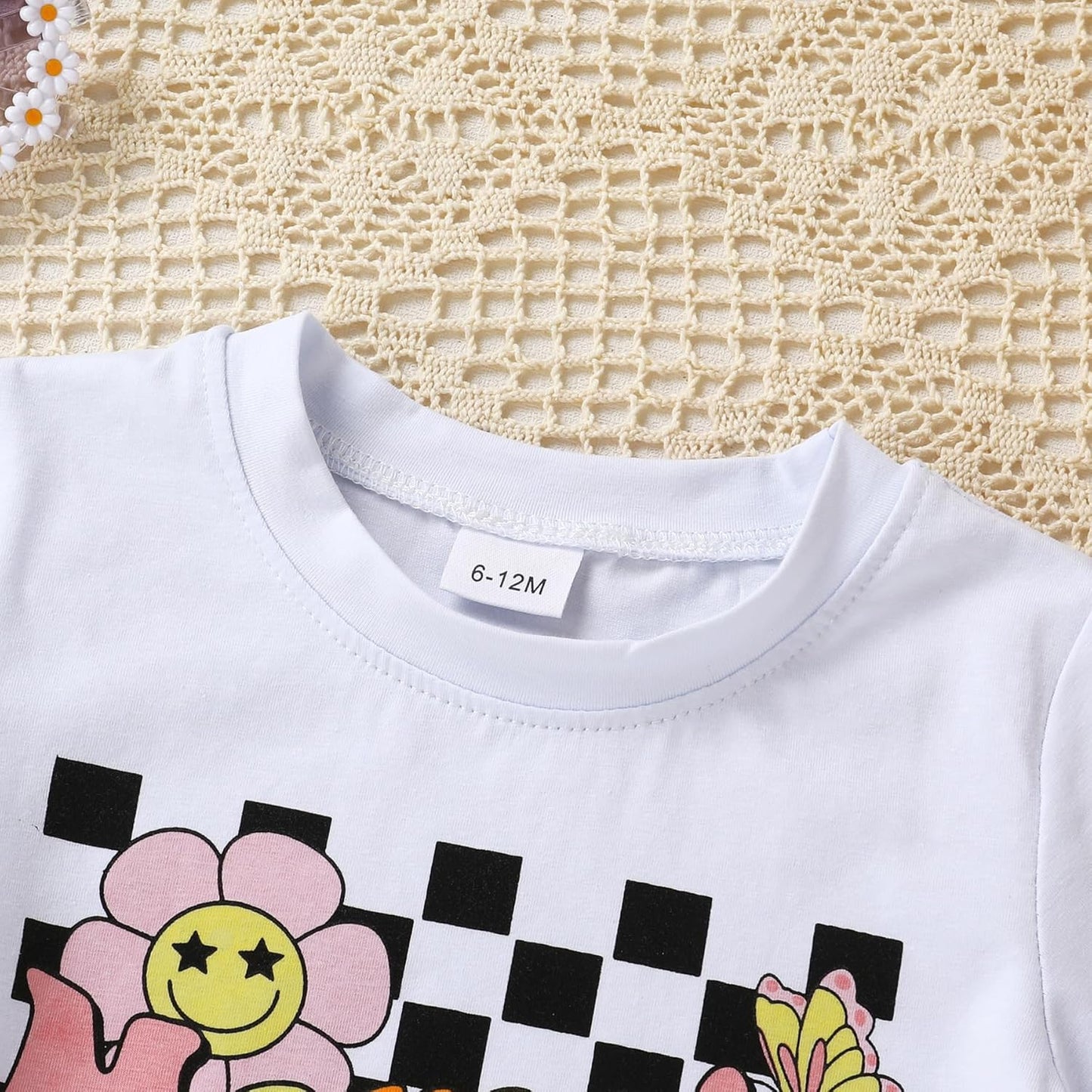 Happy Town Toddler Clothes Baby Boy Girl Smiley Face Shirt Short Sleeve T-Shirt Tee Summer Tops Outfits