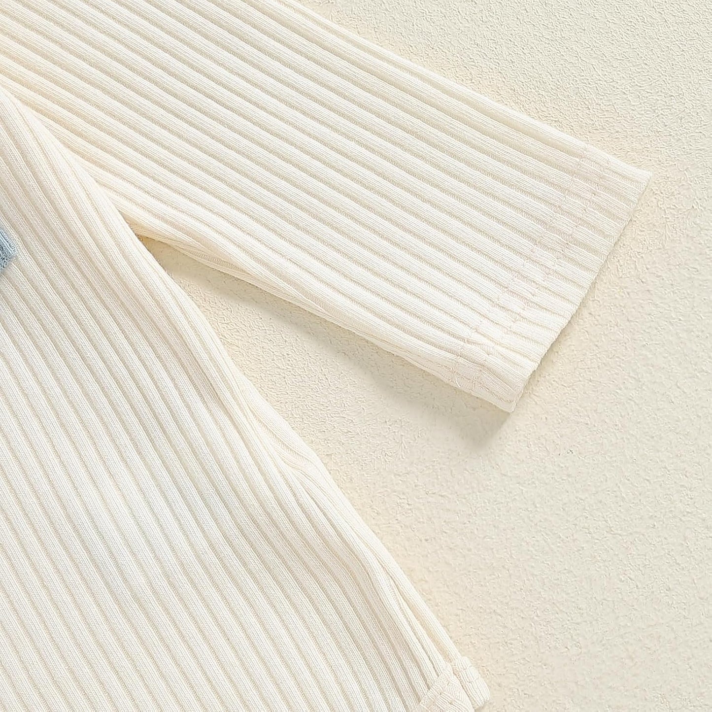 fhutpw Baby Boy Clothes 3 6 12 18 Months Ribbed Knitted Long Sleeve Romper and Pants Sets Newborn Fall Splicing Color Outfits