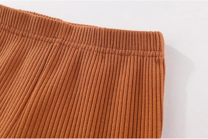 Unisex Baby Boy Girl Pants Sets Ribbed Soft Infants Bottoms Casual 4 Pack 0-24 Month Babies' Leggings