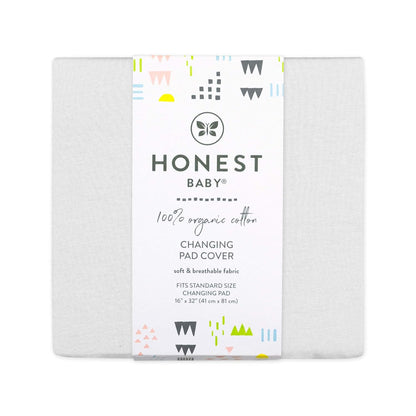 HonestBaby unisex baby Organic Cotton Changing Pad Cover and Toddler Sleepers, Bright White, One Size US