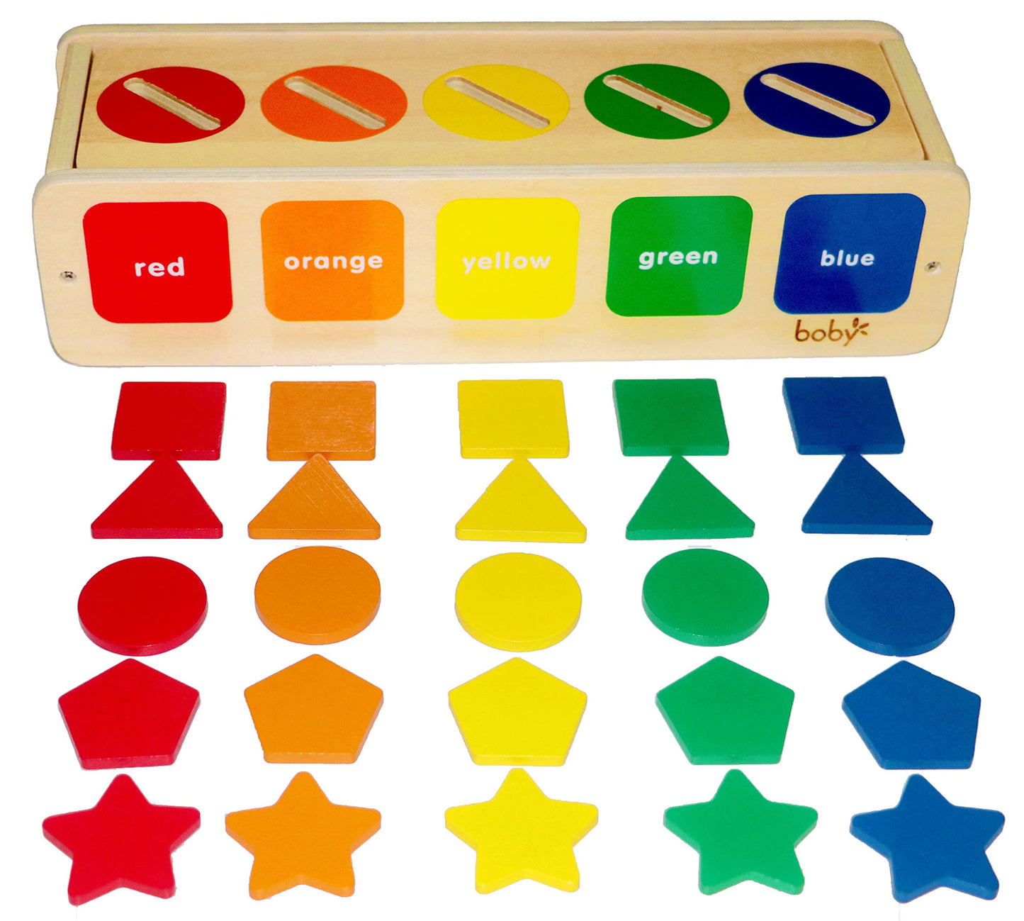 Dailyfunn Montessori Toys Color&Shape Sorting Learning Matching Box for Baby Toddlers 1-3 Year Old