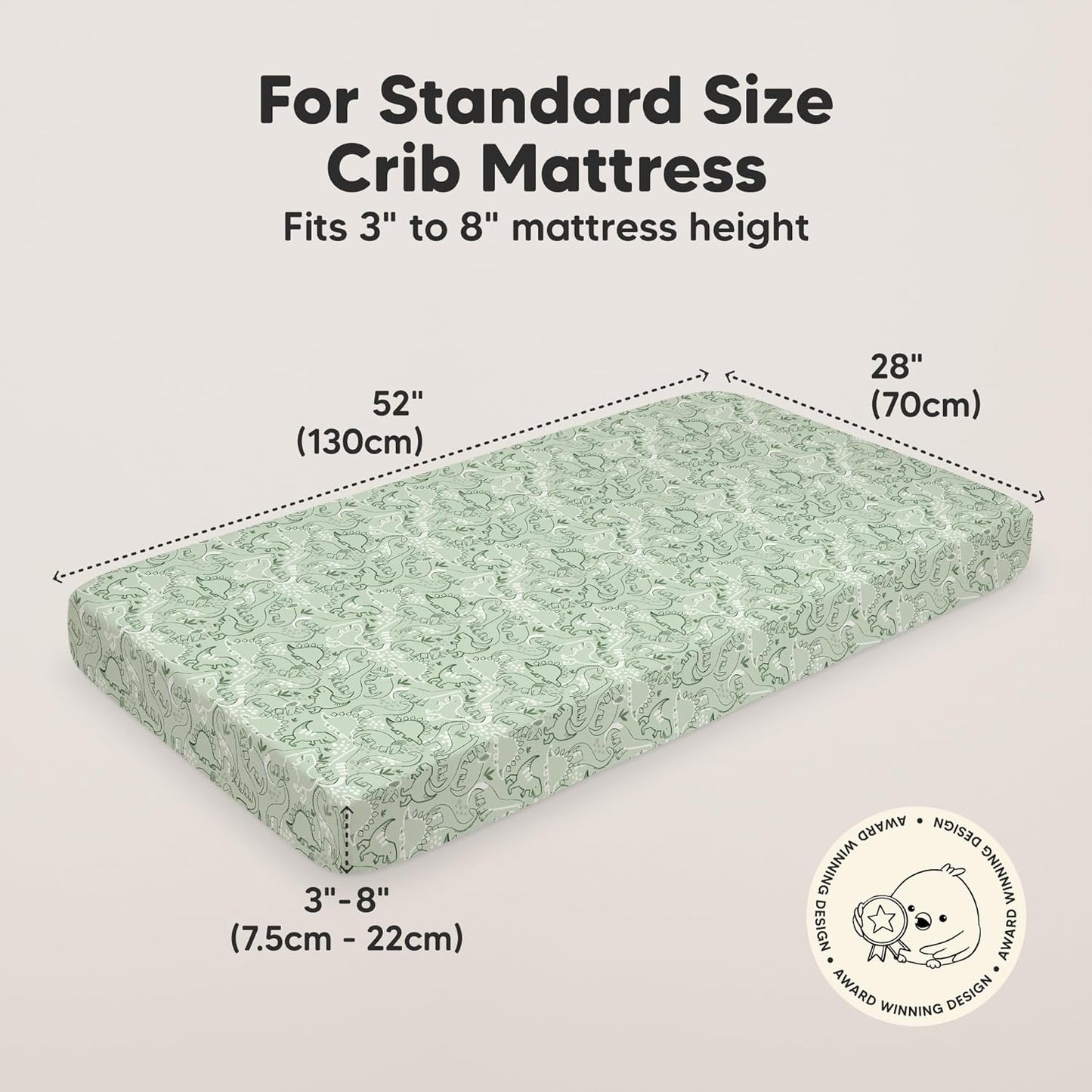 KeaBabies 2-Pack Organic Crib Sheets for Boys, Girls - 52x28 Fitted Crib Mattress Sheet Neutral