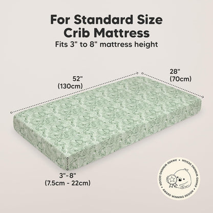 KeaBabies 2-Pack Organic Crib Sheets for Boys, Girls - 52x28 Fitted Crib Mattress Sheet Neutral