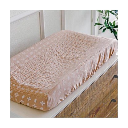 Crane Baby Stretchy Changing Pad Cover, Breathable Changing Pad Cover for Boys and Girls, Copper Dash, 16?�w x 32?�h